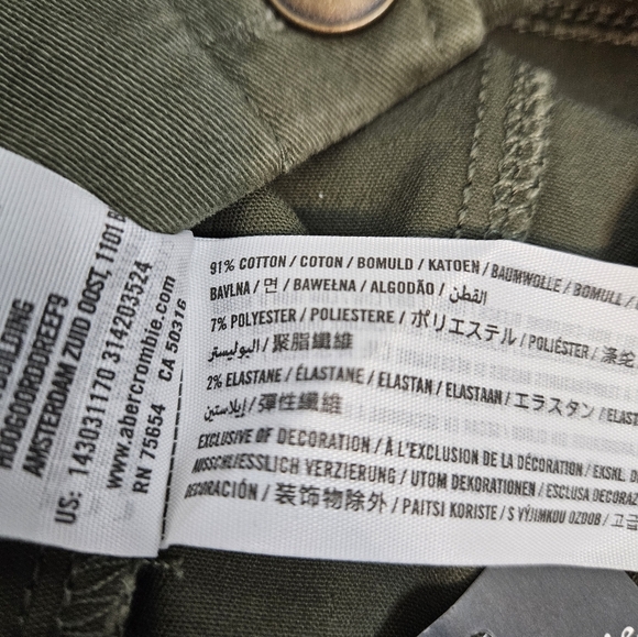 NWT Abercrombie & Fitch Olive Y2K Sailor Cotton Jean Skirt Size 0 Women's H57‎ - Picture 9 of 11